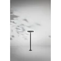 Fabas Luce LED Solar-Pollerleuchte PALMER, 2,7W, 3000K, 383lm, IK05, IP54, mit Sensor, dunkelgrau
