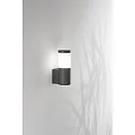 Fabas Luce Außenwandleuchte GORLA, E27, IK05, IP54, dunkelgrau
