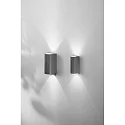 Fabas Luce LED Außenwandleuchte HELI, 12W, 3000K, 1416lm, IK06, IP54, dunkelgrau
