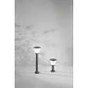 Fabas Luce Pollerleuchte THIAGO 60, E27, IK08, IP65, dunkelgrau