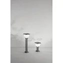 Fabas Luce Pollerleuchte LENA 60, E27, IK08, IP65, dunkelgrau