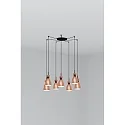 Faro pendant luminaire RETRO 7 flames E14 IP20, copper, mat 
