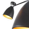 pendant luminaire RETRO 12 flames E14 IP20, copper, black matt 