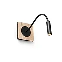 Faro LED Leseleuchte MOOD SQ 2W, 3000K, IP20, schwarz, eiche