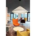 Faro pendant luminaire SAIGON IN 4 flames E27 IP20, black matt, natural colour 