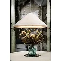 Faro pendant luminaire SAIGON IN 4 flames E27 IP20, black matt, natural colour 