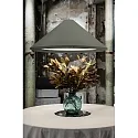 Faro Pendelleuchte SAIGON IN ø 130 cm, E27, IP20, olivgrün, schwarz matt