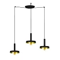 Pendelleuchte WHIZZ 3xE27, IP27, IP20, schwarz, gold
