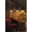 pendant luminaire WHIZZ 3 flames E27 IP20, gold, black 