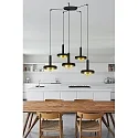 Pendelleuchte WHIZZ 5xE27, IP20, schwarz, gold