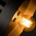 pendant luminaire WHIZZ 7 flames E27 IP20, gold, black 