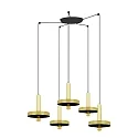 Pendelleuchte WHIZZ 5xE27, IP20, gold, schwarz