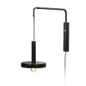 Wandleuchte WHIZZ E27, IP20, ziehbar, schwarz, gold