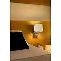 Faro wall luminaire FRAME E27 IP20, beige, nickel matt 