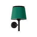 Wandleuchte SAVOY E27, IP20, schwarz, grün