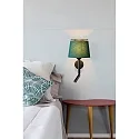 Faro Wandleuchte SAVOY E27, IP20, mit Lesegerät, schwarz, grün