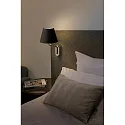 Faro Wandleuchte ETERNA E27, IP20, chrom, schwarz