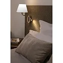 wall luminaire ETERNA E27 IP20, chrome, white 