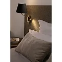 Faro Wandleuchte ETERNA E27, IP20, Leser links, chrom, schwarz