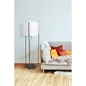 floor lamp DRUM E27 IP20, beige, black matt 