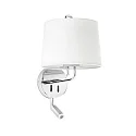 wall luminaire MONTREAL E27 IP20, chrome, white 