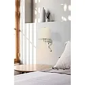wall luminaire MONTREAL E27 IP20, beige, chrome 