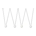 pendant luminaire MINE 4 flames E27 IP20, white matt 