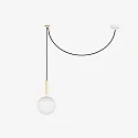 Faro pendant luminaire MINE PC E27 IP20, white matt 