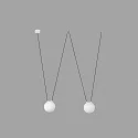 Faro pendant luminaire MINE GLASS SPACE 2 flames E27 IP20, white matt 