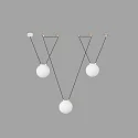 Faro pendant luminaire MINE 3 flames E27 IP20, white matt 
