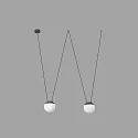 Faro pendant luminaire MINE PC SPACE 2 flames E27 IP20, dark grey 