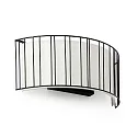 wall luminaire LINDA 2 flames E27 IP20, beige, black matt 