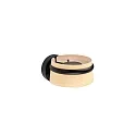 wall luminaire LOOP LED IP20, black matt, ash wood 
