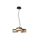 LED Pendelleuchte LOOP 18W, 2700K, IP20, 3-flammig, schwarz matt, eschenholz