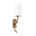 wall luminaire REM E27 IP20, white, antique gold 