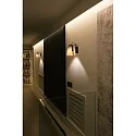 Faro Wandleuchte STOOD E27, IP20, schwarz, holz