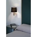 Faro wall luminaire ROOM E27 IP20, nickel satined, black 