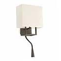 Wandleuchte VESPER E14, IP20 mit LED-Leser, 93lm, beige