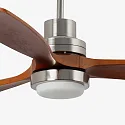 Faro LED Ventilator LANTAU XL, 15W, 3000K, 900lm, IP20, nickel matt/nussbaum
