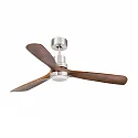 LED Ventilator LANTAU L, 15W, 3000K, 900lm, IP20, nickel matt/nussbaum