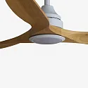 Faro Ceiling fan ALO CCT with remote control IP20, white matt, pine