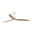 Faro Ceiling fan ALO CCT with remote control IP20, white matt, pine