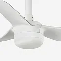 Ceiling fan MINI PUNT S with remote control IP20, white matt dimmable