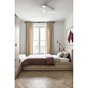 Ceiling fan MINI PUNT S with remote control IP20, white matt dimmable