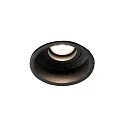 Deckeneinbauleuchte HYDE R GU10, IP20, rund, schwenkbar, schwarz matt
