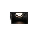 Deckeneinbauleuchte HYDE SQ GU10, IP20, quadratisch, schwenkbar, schwarz matt