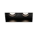 Deckeneinbauleuchte HYDE SQ 2xGU10, IP20 ohne Rahmen, quadratisch, schwenkbar, schwarz matt