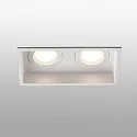 Faro Deckeneinbauleuchte HYDE SQ 2xGU10, IP44, quadratisch, weiß matt