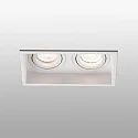 Faro ceiling recessed luminaire HYDE SQ 2 flames GU10 IP20, white matt 