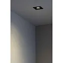 ceiling recessed luminaire ARGON square, swivelling GU10 IP20, black matt 